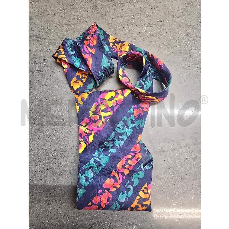 CRAVATTA BLU ARANCIO ROSA GIALLO MISSONI | Mercatino dell'Usato Acerra 1