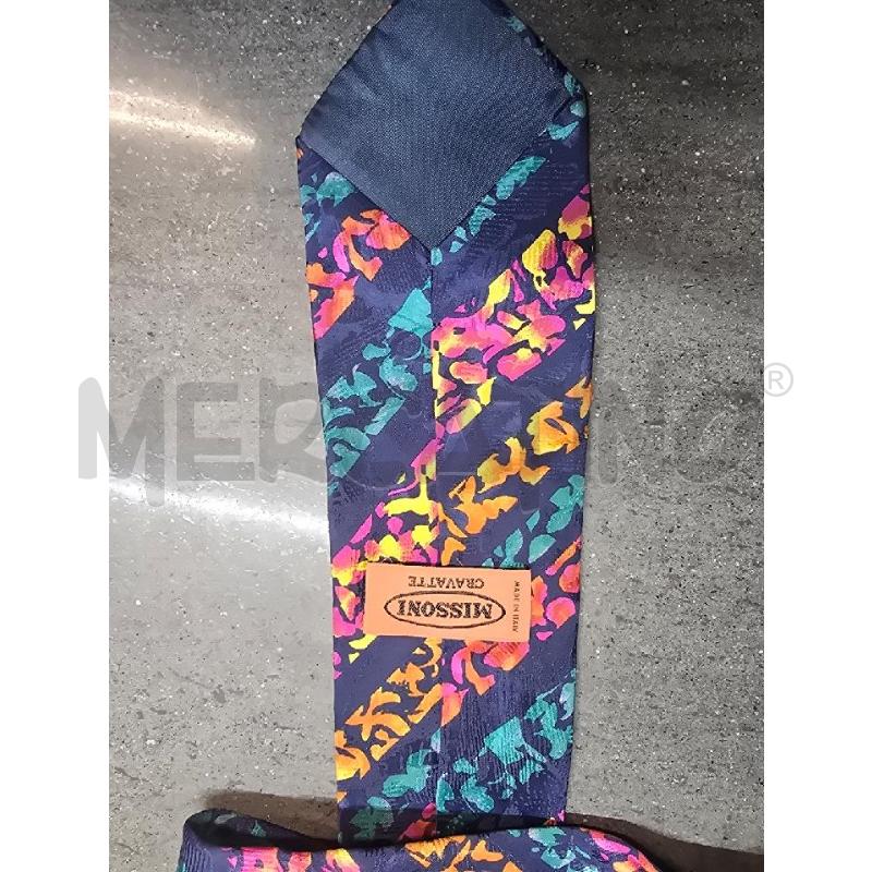 CRAVATTA BLU ARANCIO ROSA GIALLO MISSONI | Mercatino dell'Usato Acerra 2