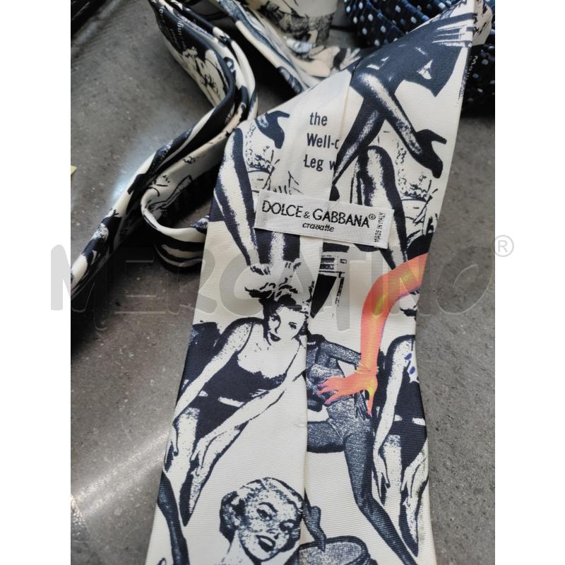 CRAVATTA DOLCE&GABBANANERO BIANCO DISEGNI | Mercatino dell'Usato Acerra 2