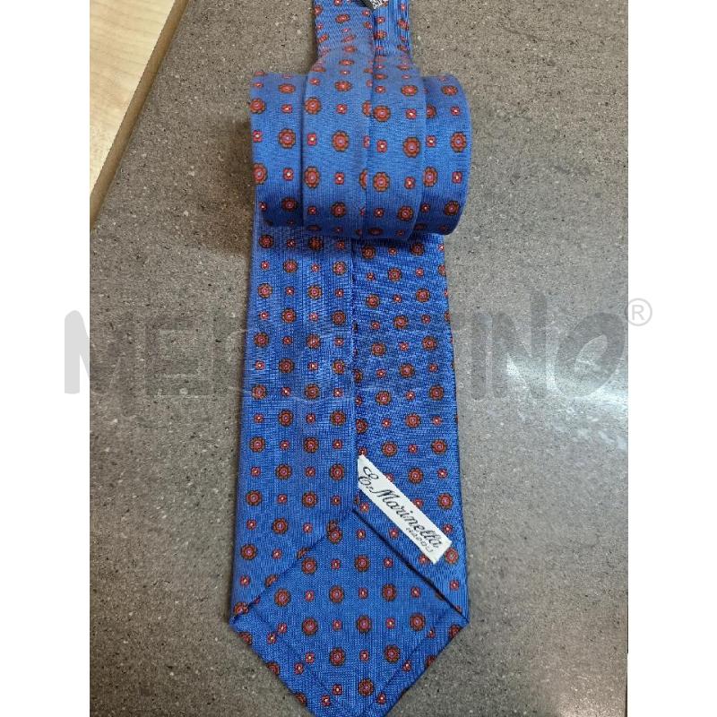 CRAVATTA E.MARINELLA BLU FIORI ROSSO | Mercatino dell'Usato Acerra 1