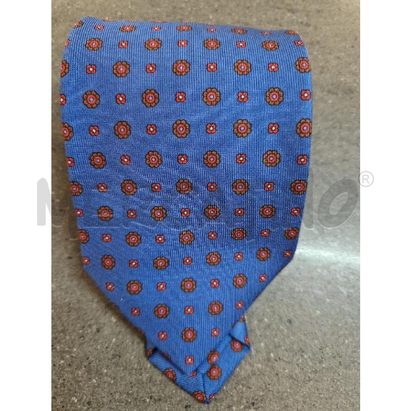 CRAVATTA E.MARINELLA BLU FIORI ROSSO | Mercatino dell'Usato Acerra 2