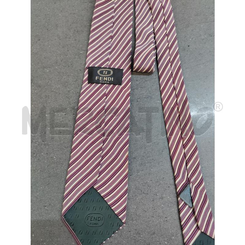 CRAVATTA FENDI ROSSO BEIGE RIGATA | Mercatino dell'Usato Acerra 2
