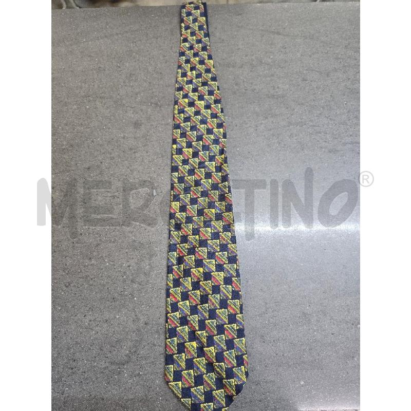 CRAVATTA MISSONI GIALLO BLU QUADRETTI | Mercatino dell'Usato Acerra 1