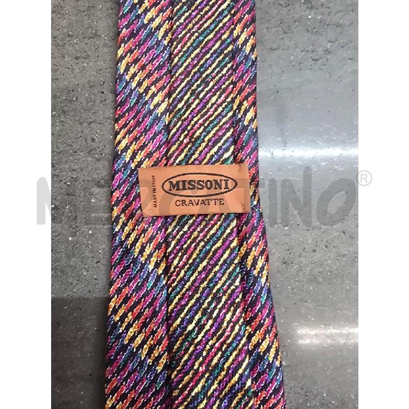 CRAVATTA MISSONI ROSSO VIOLA GIALLO | Mercatino dell'Usato Acerra 3