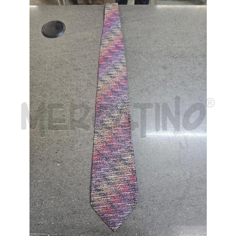 CRAVATTA MISSONI VIOLA GIALLO ROSSO SFUMATO | Mercatino dell'Usato Acerra 1