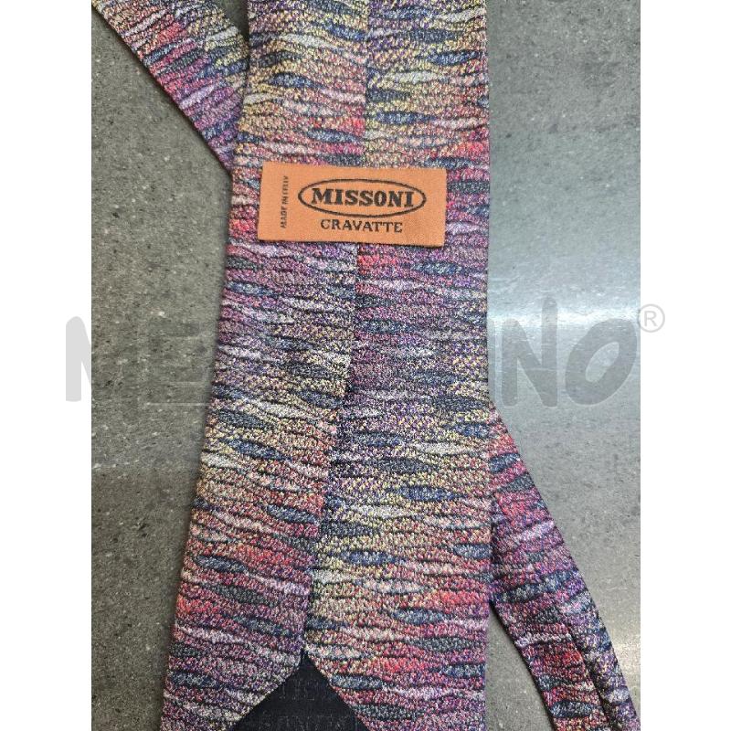 CRAVATTA MISSONI VIOLA GIALLO ROSSO SFUMATO | Mercatino dell'Usato Acerra 2