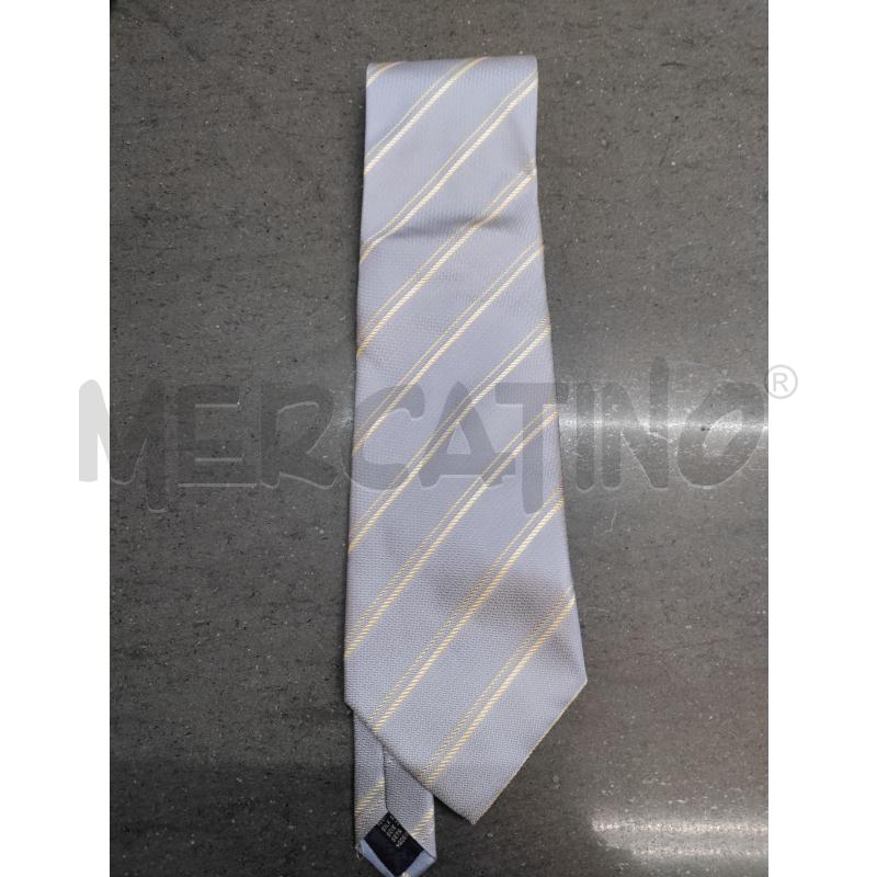 CRAVATTA ROCCOBAROCCO AZZURRO RIGHE BEIGE | Mercatino dell'Usato Acerra 1