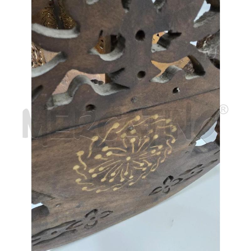 CULLA PER BAMBOLA LEGNO INTARSIATO | Mercatino dell'Usato Acerra 3