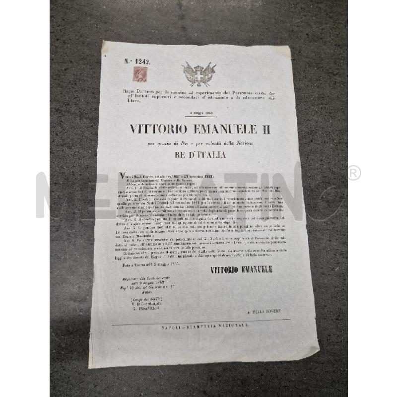 EDITTO VITTORIO EMANUELE II | Mercatino dell'Usato Acerra 1