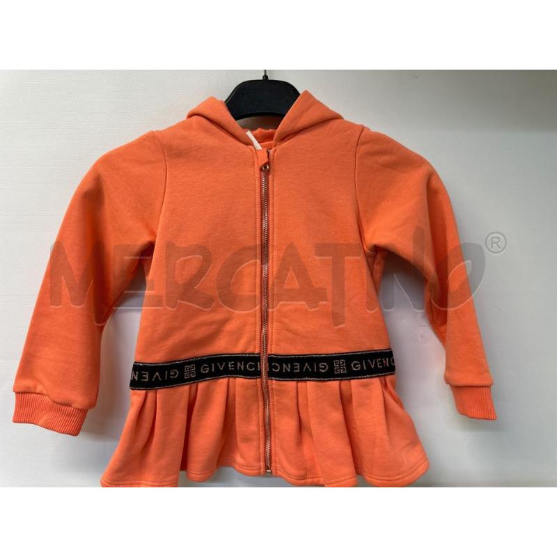 FELPA BAMBINA GIVENCHY ARANCIONE NERO | Mercatino dell'Usato Acerra 1