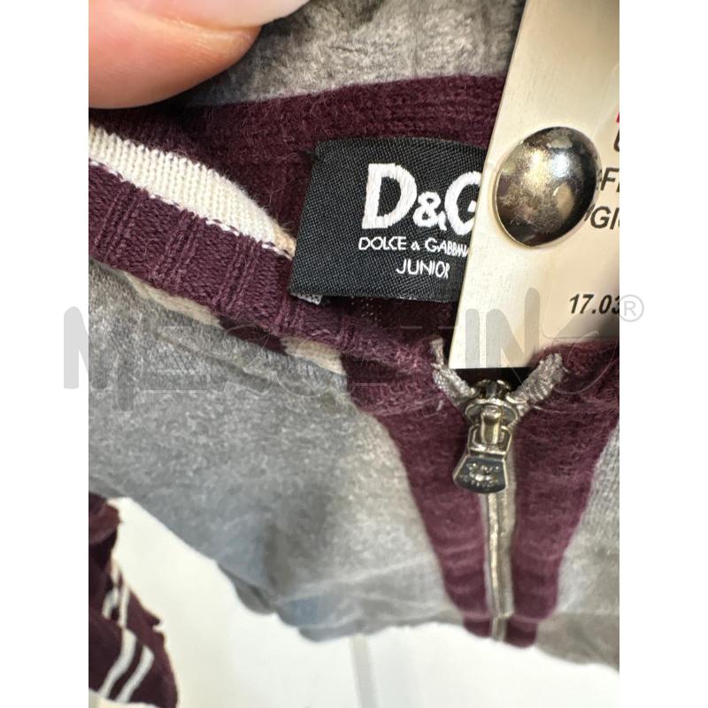 FELPA BAMBINO D&G GRIGIO BORDO CON ZIP | Mercatino dell'Usato Acerra 2