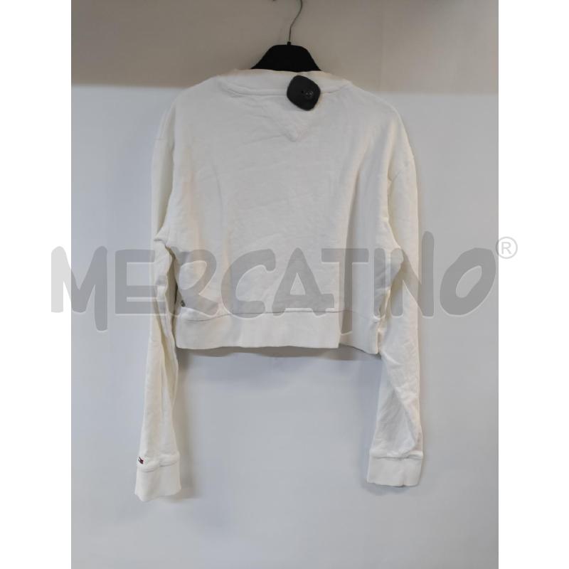FELPA DONNA TOMMY JEANS BIANCO ROSA | Mercatino dell'Usato Acerra 2