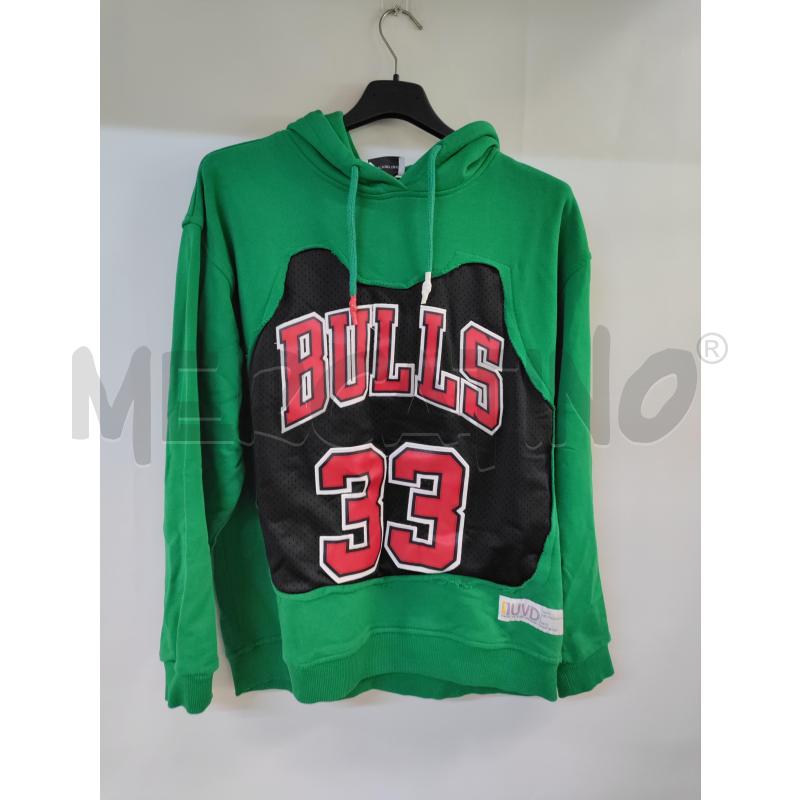 FELPA UOMO BULLS 33 VERDE NERO ROSSO | Mercatino dell'Usato Acerra 1