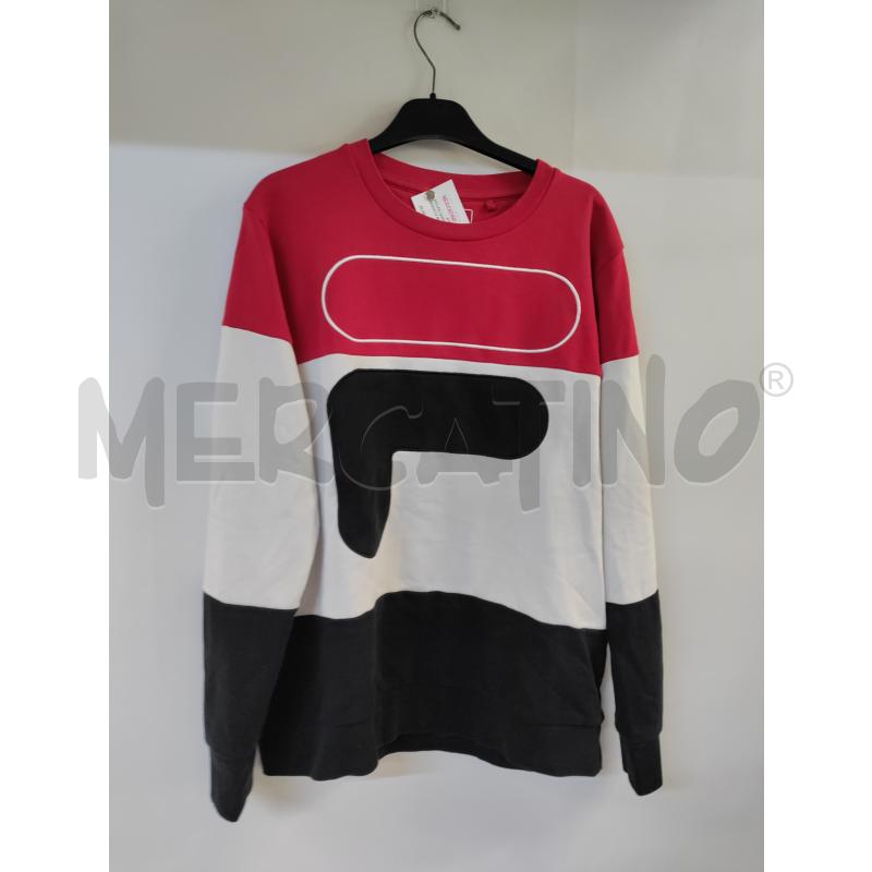 FELPA UOMO FILA NERO BIANCO ROSSO | Mercatino dell'Usato Acerra 1