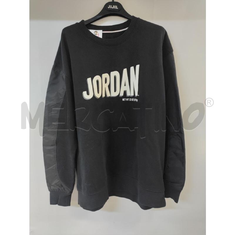 FELPA UOMO JORDAN NERO SCRITTA BIANCA | Mercatino dell'Usato Acerra 1