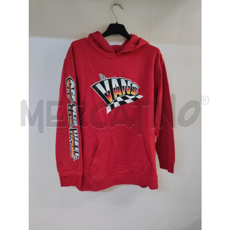 FELPA UOMO VANS ROSSO LOGO BIANCO NERO | Mercatino dell'Usato Acerra 1