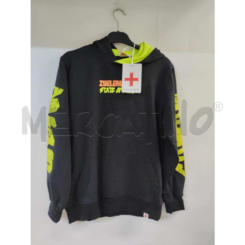 FELPA UOMO ZUELEMENTS NERO VERDE | Mercatino dell'Usato Acerra 1