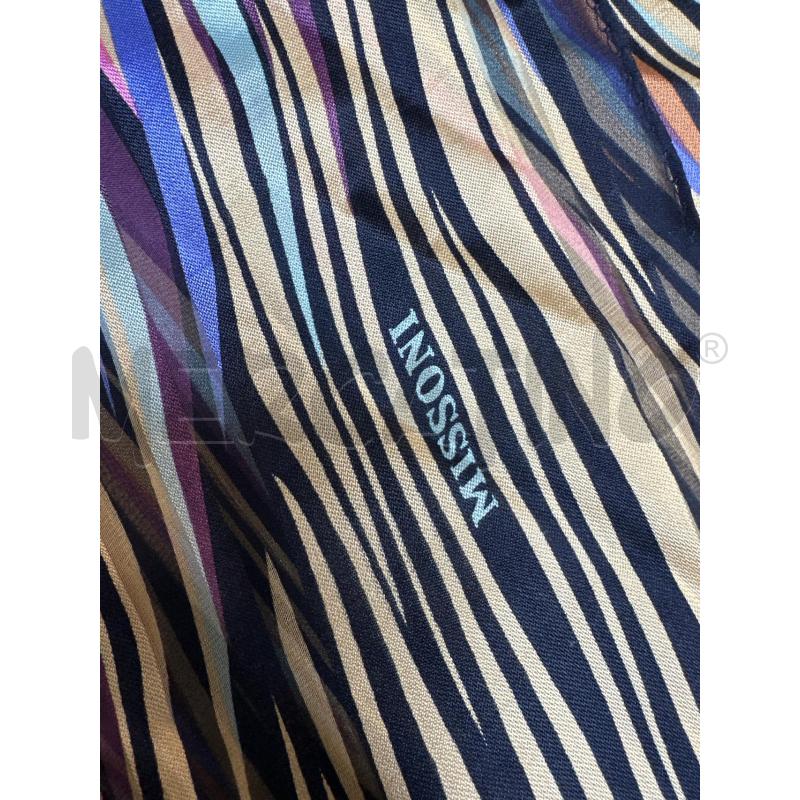 FOULARD MISSONI RIGATO VIOLA VERDE FUXIA | Mercatino dell'Usato Acerra 2