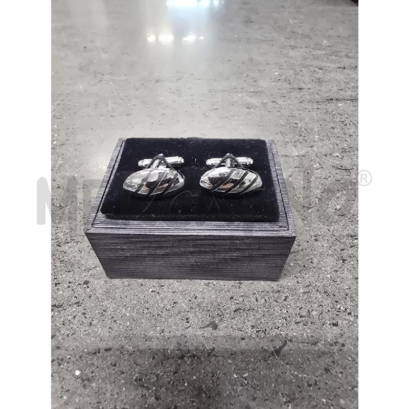 GEMELLI SILVER RIGHE NERO | Mercatino dell'Usato Acerra 1
