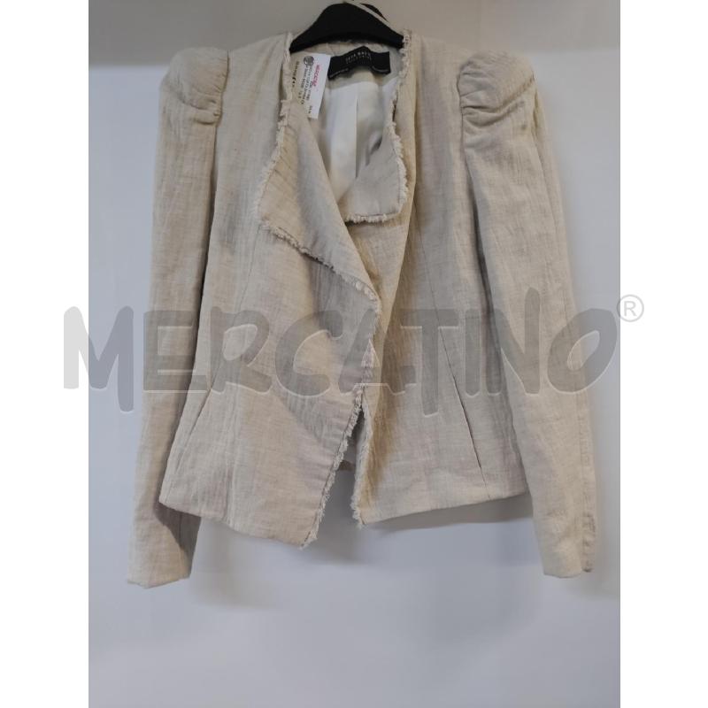 GIACCA CORTA DONNA ZARA BASIC BEIGE  | Mercatino dell'Usato Acerra 1