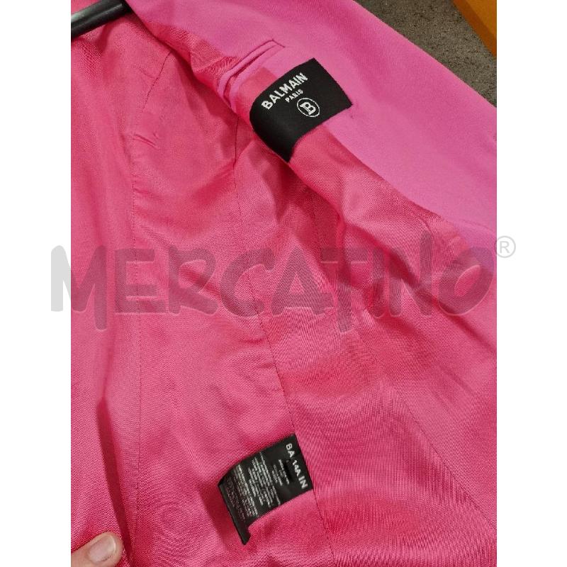 GIACCA DONNA BALMAIN FUXIA BOTTONI DORATI | Mercatino dell'Usato Acerra 1