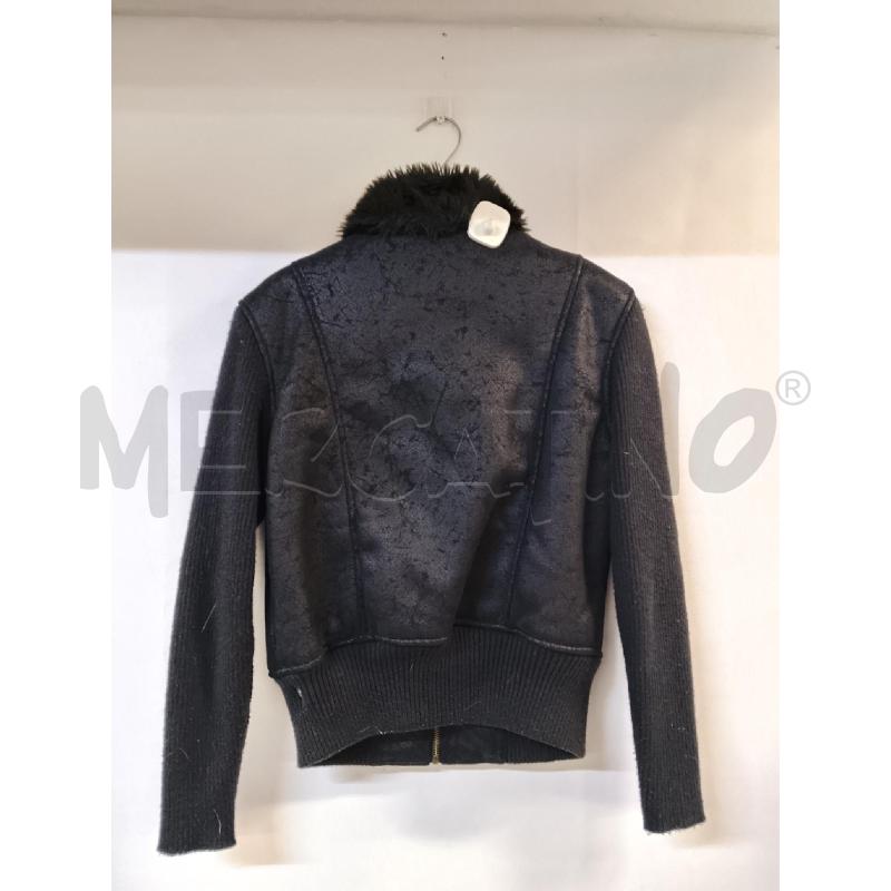 GIACCA DONNA CAMOMILLA NERO COLLO PELI | Mercatino dell'Usato Acerra 2