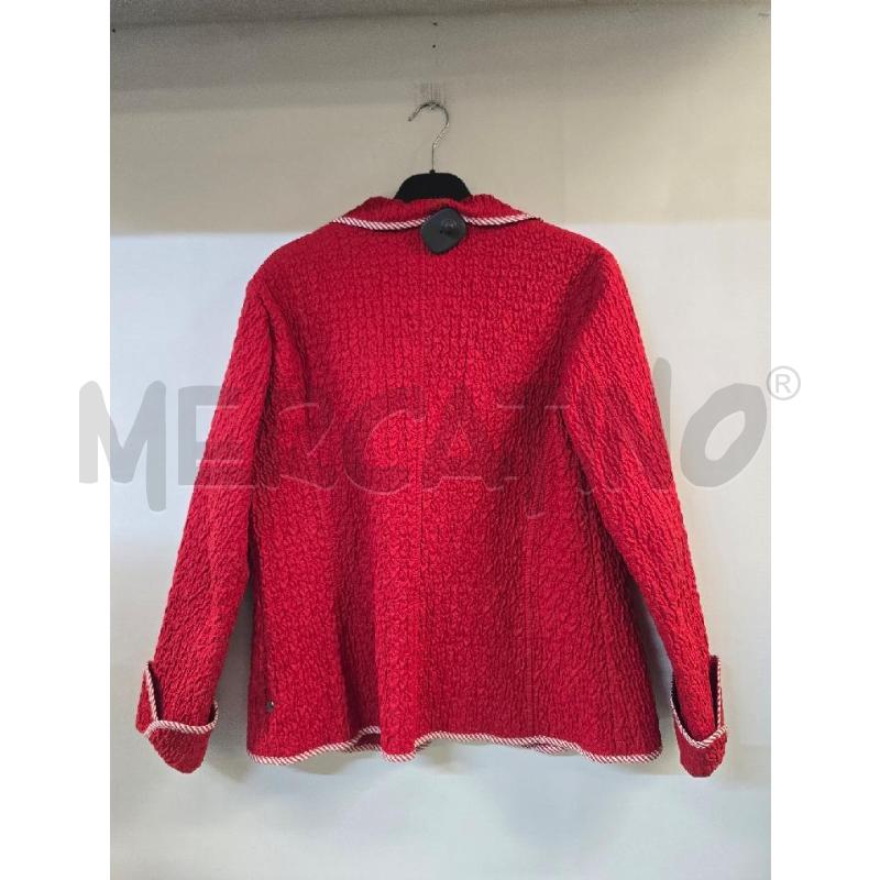 GIACCA DONNA CANNELLA ROSSO BORDINO BIANCO | Mercatino dell'Usato Acerra 2
