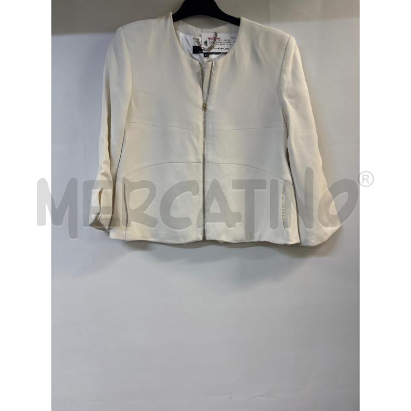 GIACCA DONNA ELISABETTA FRANCHI BIANCO CON ZIP | Mercatino dell'Usato Acerra 1