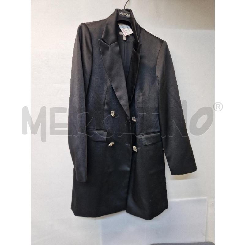GIACCA DONNA NERO LUCIDO H&M | Mercatino dell'Usato Acerra 1