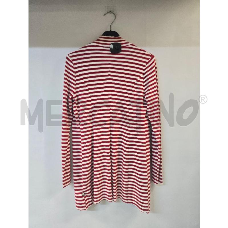 GIACCA DONNA NUMERO 0 ROSSO BIANCO RIGATO | Mercatino dell'Usato Acerra 2