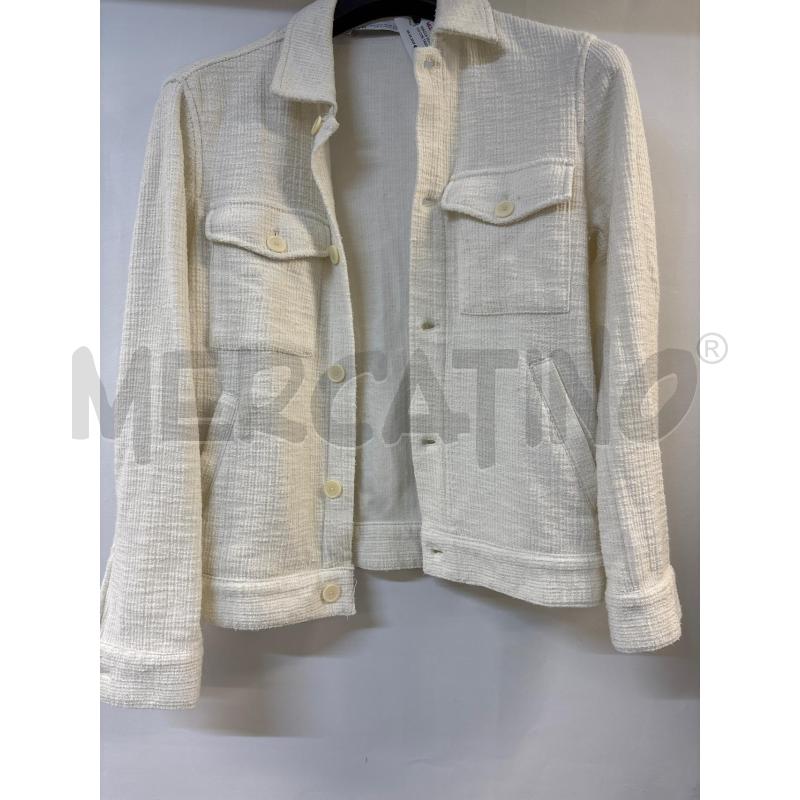 GIACCA UOMO ZARA BIANCO CON TASCHINI  | Mercatino dell'Usato Acerra 1