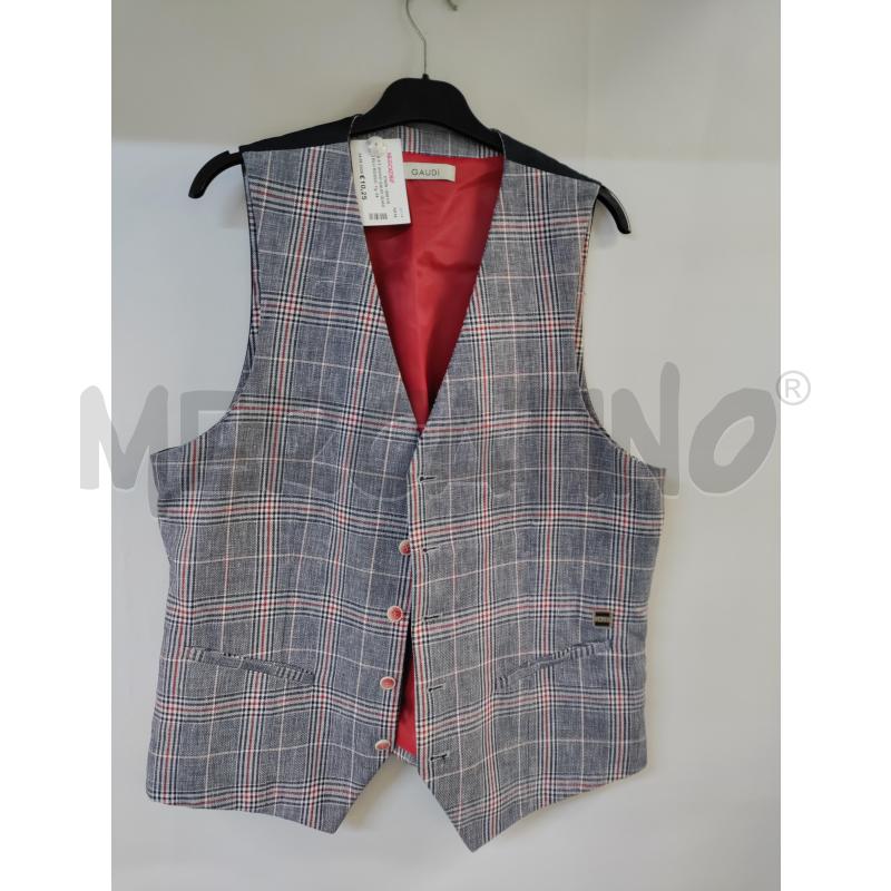 GILET UOMO GAUDI QUADRI BLU ROSSO | Mercatino dell'Usato Acerra 1