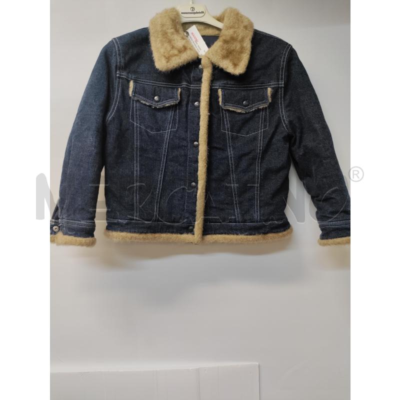 GIUBBINO BAMBINA MICROBE DENIM CON PELLICCIA BEIGE | Mercatino dell'Usato Acerra 1