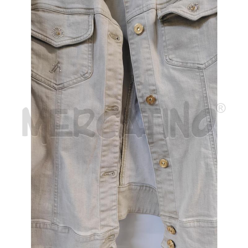 GIUBBINO DONNA AQUAJEANS BEIGE BOTTONI DORATO | Mercatino dell'Usato Acerra 3