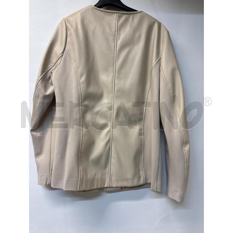 GIUBBINO DONNA FIORELLA RUBINO BEIGE SIMILPELLE | Mercatino dell'Usato Acerra 2