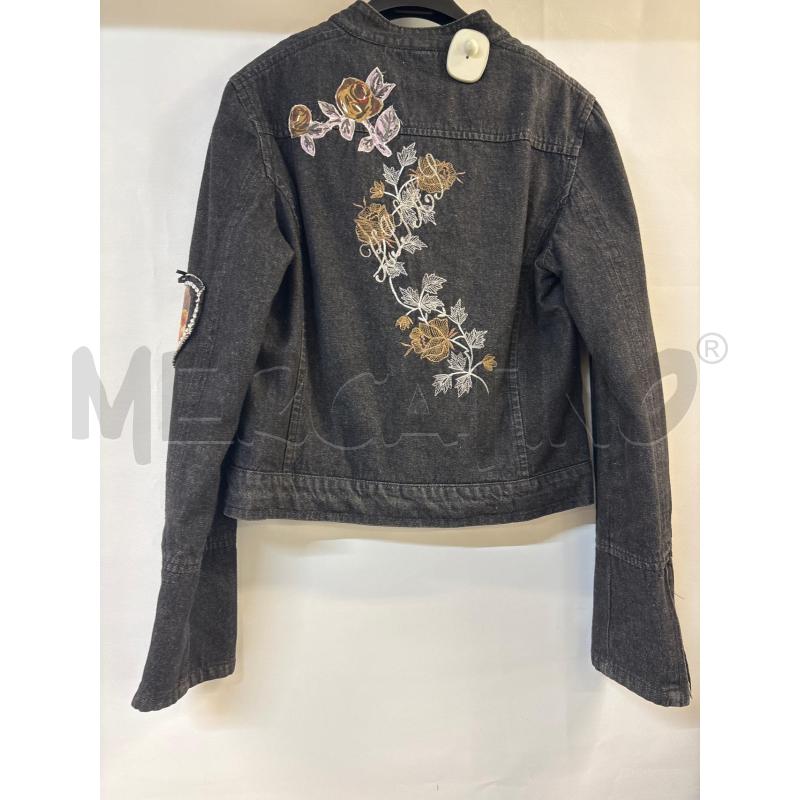 GIUBBINO DONNA GAI MATTIOLO GRIGIO FIORI PAIETTE MARRONE | Mercatino dell'Usato Acerra 2