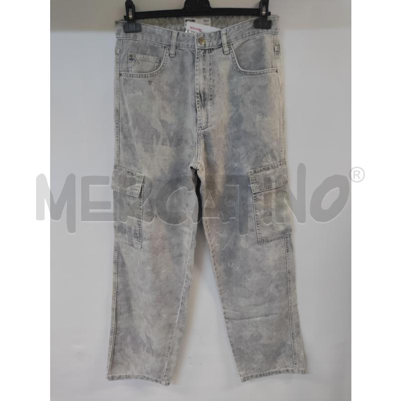 JEANS DONNA BERSHKA GRIGIO CON TASCONI | Mercatino dell'Usato Acerra 1