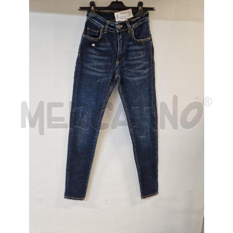 JEANS DONNA BLU MACCHIE ROSSO PATRIOT | Mercatino dell'Usato Acerra 1