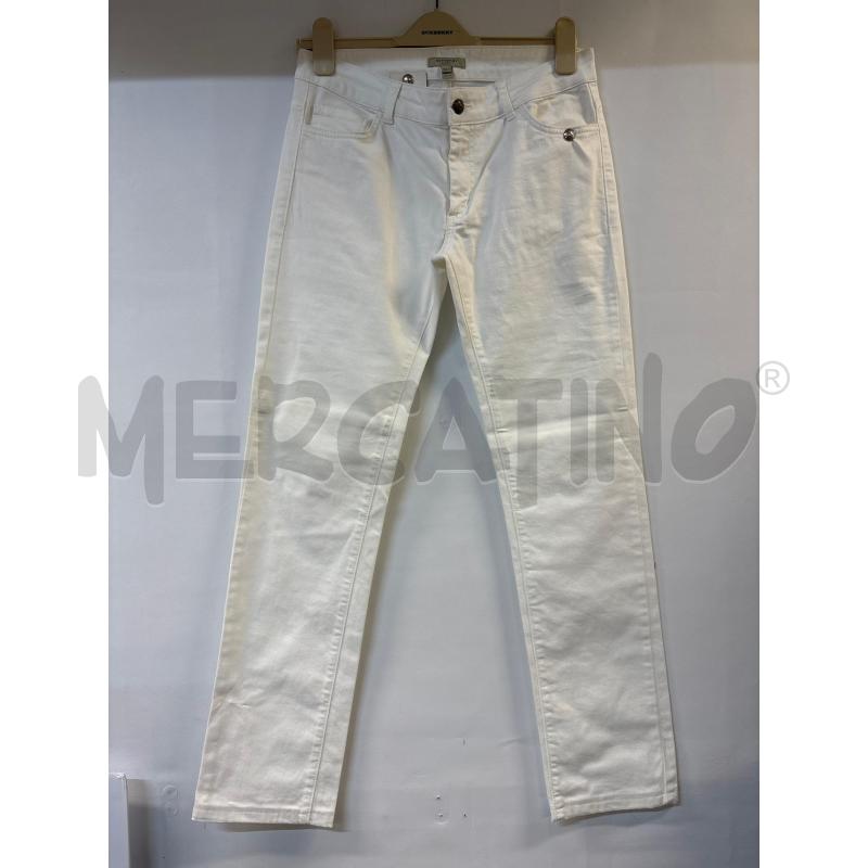 JEANS DONNA BURBERRY BIANCO | Mercatino dell'Usato Acerra 1