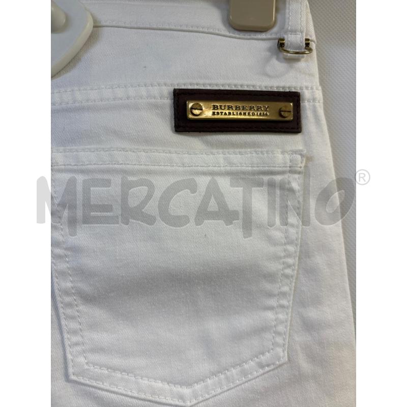 JEANS DONNA BURBERRY BIANCO | Mercatino dell'Usato Acerra 4