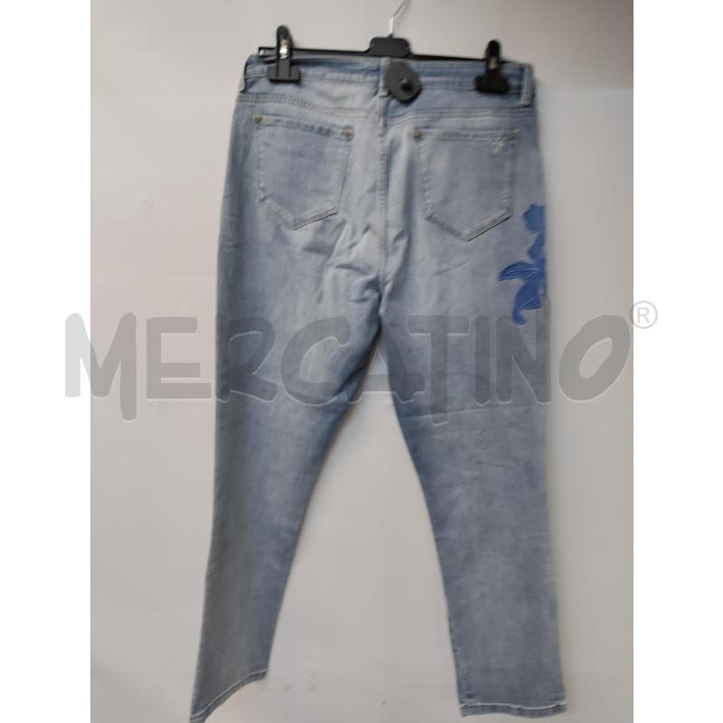 JEANS DONNA CAMOMILLA CELESTE FIORI DI LATO | Mercatino dell'Usato Acerra 2
