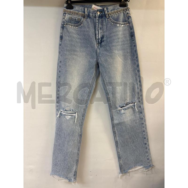JEANS DONNA LUMINA LAVAGGIO CHIARO STRASS | Mercatino dell'Usato Acerra 1
