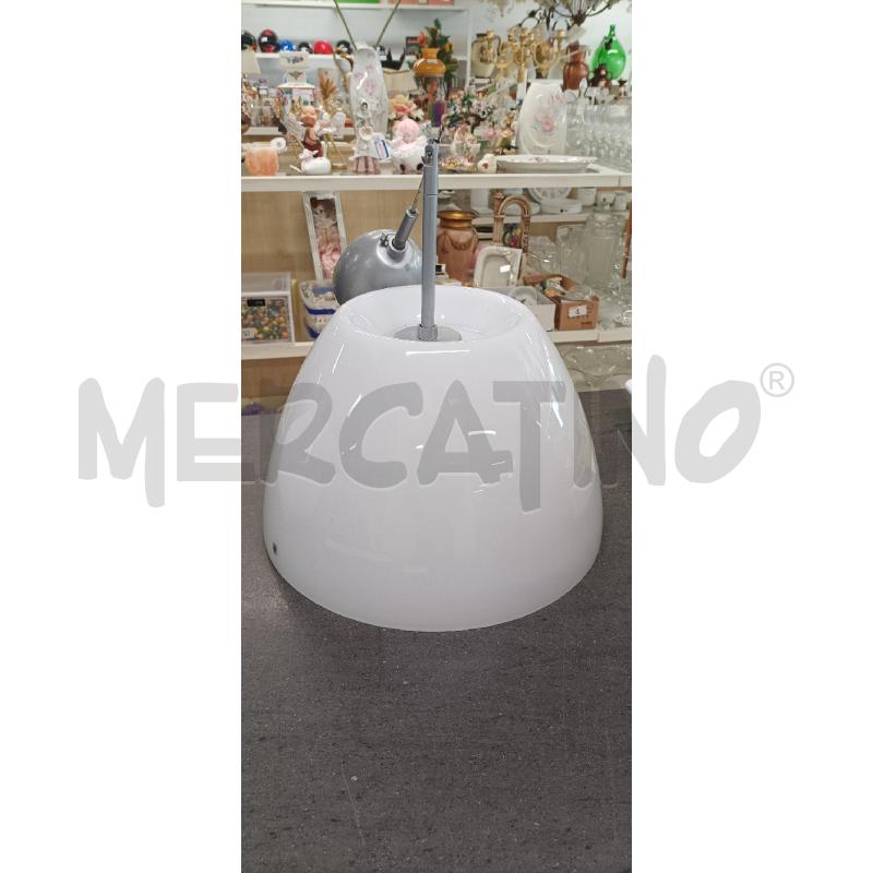 LAMPADARIO 1 LUCE GRANDE BIANCO SILVER | Mercatino dell'Usato Acerra 1