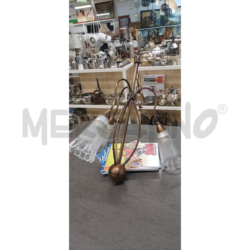 LAMPADARIO 3 LUCI MARRONE | Mercatino dell'Usato Acerra 1