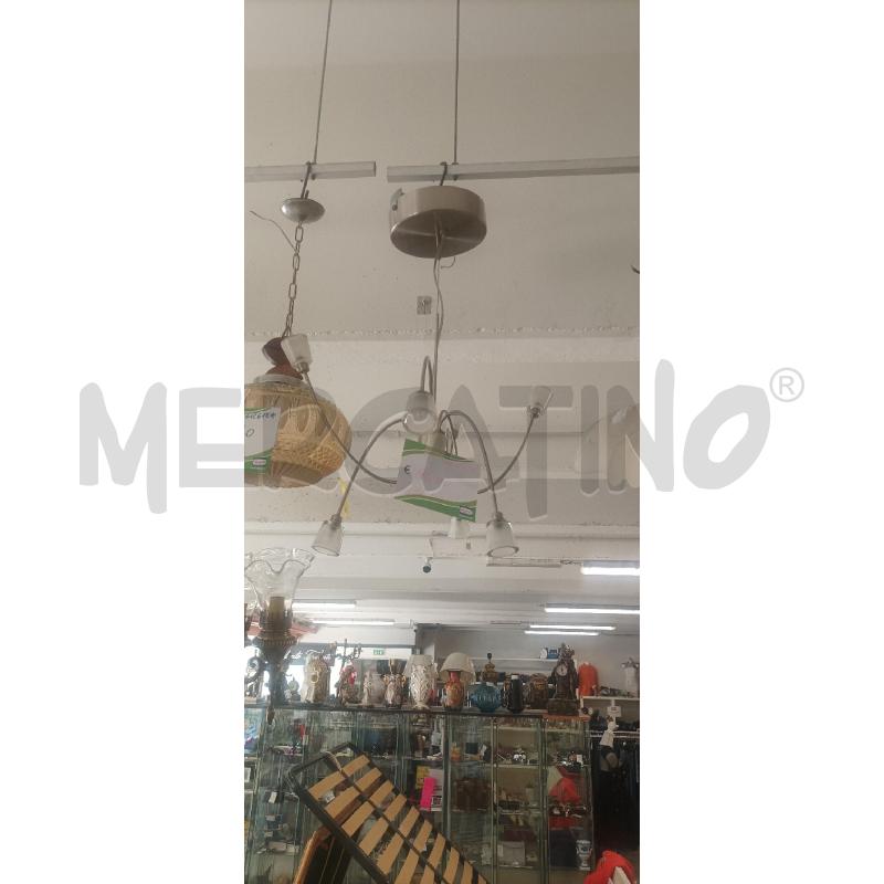 LAMPADARIO 7 LUCI LED SILVER  | Mercatino dell'Usato Acerra 1