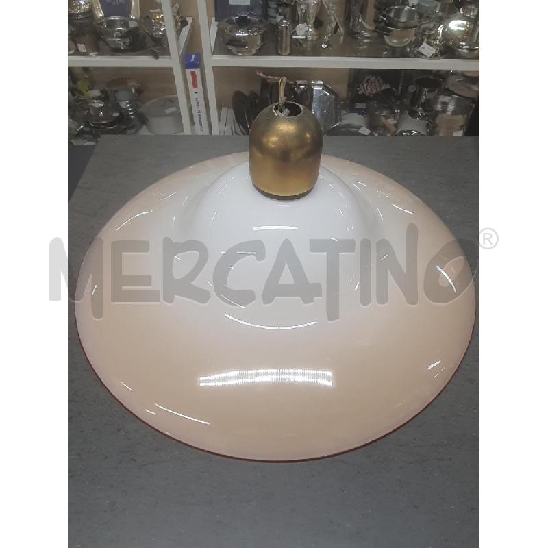 LAMPADARIO TONDO VETRO RIGA ARANCIONE SENZA FILO | Mercatino dell'Usato Acerra 1