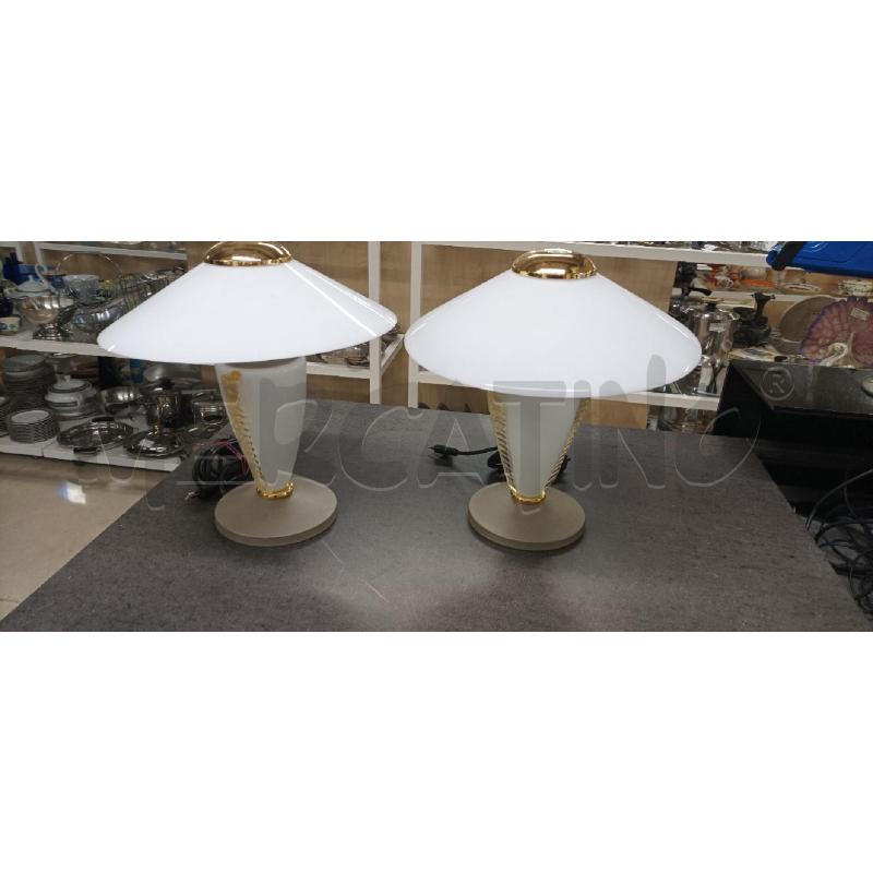 LAMPADA COPPIA PARALUME BIANCO BASE GRIGIO | Mercatino dell'Usato Acerra 1