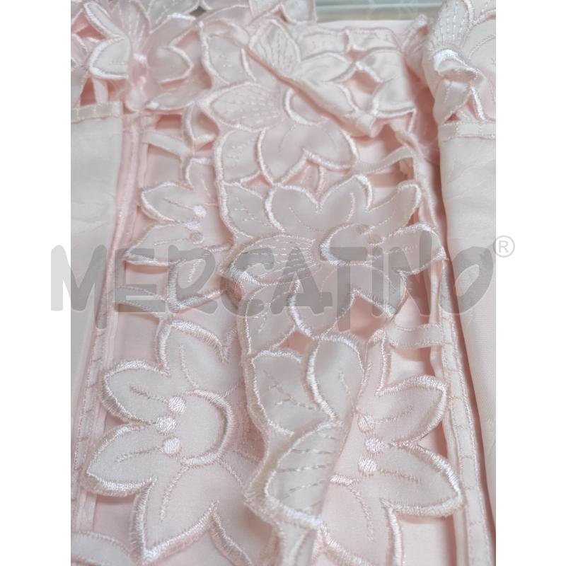 LENZUOLO MATRIMONIALE ROSA FIORI DAMASCATO | Mercatino dell'Usato Acerra 2