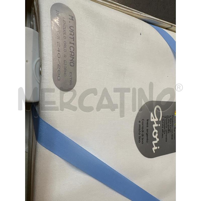 LENZUOLO MISTO LINO ARGENTO GIORI 240X280CM  | Mercatino dell'Usato Acerra 2