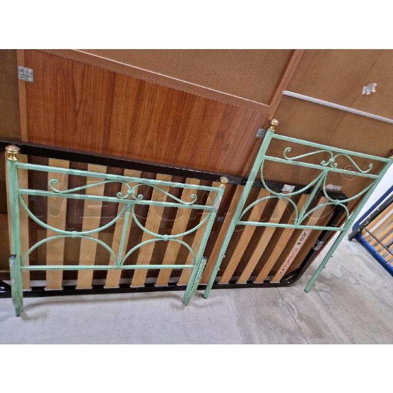 LETTINO SINGOLO VERDE CON RETE  | Mercatino dell'Usato Acerra 1